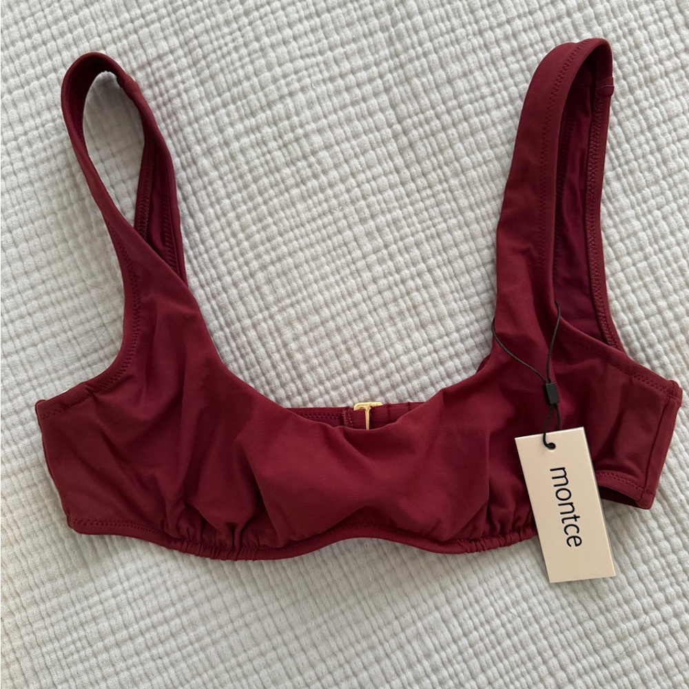Montce Deep Red Bikini Top